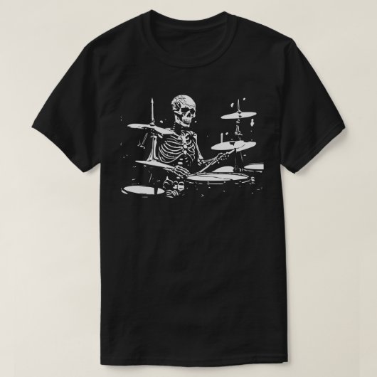 skeletdrummer t-shirt (Design voorkant)