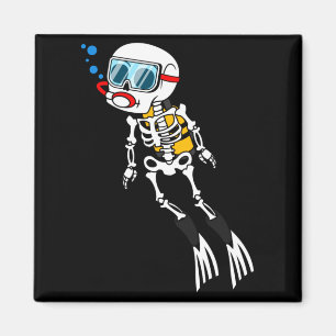 Skeletduiker Halloween Onderwater Duiken Magneet