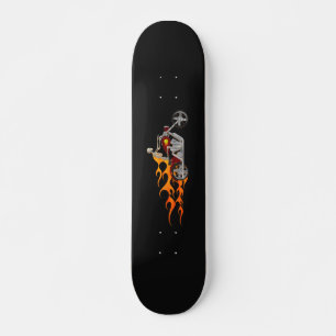 Skeletenbakkersineen met ontvlammen: Skateboard
