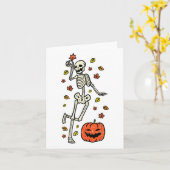 Skeletendans Pompoen Halloween Kostuum Herfst Mann Kaart (Gele Bloem)