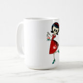 Skeletenmeisje, zoet en skelet koffiemok (Voorkant links)