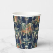 Skeletenpatroon Spooky Cool Halloween Party Papieren Bekers (Rechts)