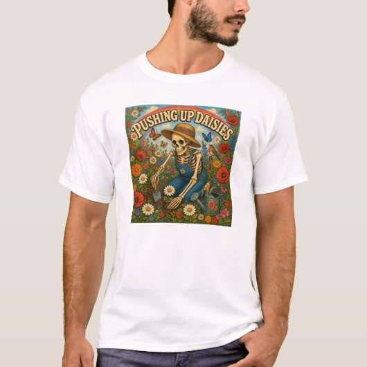 Skeletentuin met Madeliefjes T-shirt (Voorkant)