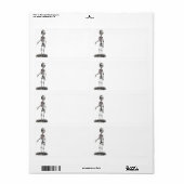 Skeletetiket voor kinderen etiket (Full Sheet)