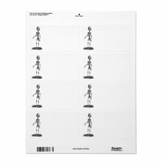 Skeletetiket voor kinderen etiket (Full Sheet)