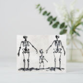 Skeletfamilie Briefkaart (Staand voorkant)