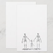 Skeletfamilie — Stationery Briefpapier (Voorkant / Achterkant)