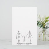 Skeletfamilie — Stationery Briefpapier (Staand voorkant)