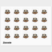 Skeletfeestje Vierkante Sticker (Vel)