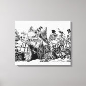 Skeletfietsers van José Guadalupe Posada Canvas Afdruk (Voorkant)