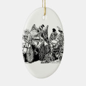 Skeletfietsers van José Guadalupe Posada Keramisch Ornament (Rechts)