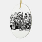 Skeletfietsers van José Guadalupe Posada Keramisch Ornament (Links)
