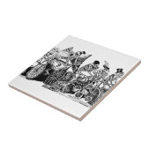 Skeletfietsers van José Guadalupe Posada Tegeltje (Zijkant)