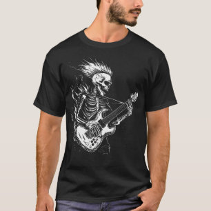 Skeletgitaar Heavy Metal T-shirt