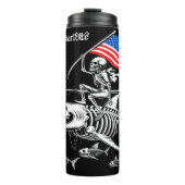 Skelethaai: Patriottische oceaanrit Thermosbeker (Voorkant)