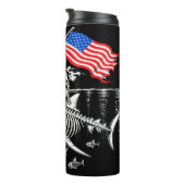 Skelethaai: Patriottische oceaanrit Thermosbeker (Geroteerd rechts)