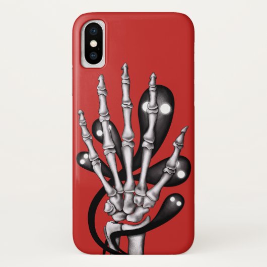 Skelethand met spoken Case-Mate iPhone case (Achterkant)