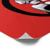 Skelethand met spoken poster (Hoek)