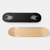 Skelethand, rots en rol persoonlijk skateboard (Horizontaal)
