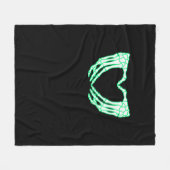 Skelethanden, hart, röntgenkostuum fleece deken (Voorkant (Horizontaal))