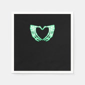 Skelethanden, hart, röntgenkostuum servet (Voorkant)