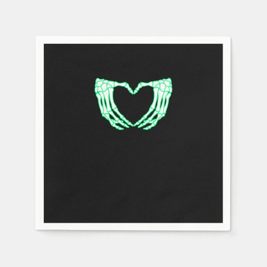 Skelethanden, hart, röntgenkostuum servet (Voorkant)