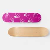 Skelethanden - Hot Pink Persoonlijk Skateboard (Horizontaal)