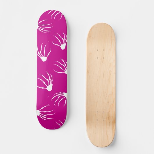 Skelethanden - Hot Pink Persoonlijk Skateboard (Voorkant)