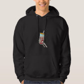 skelethanden met schedel boba-parels in boba-thee hoodie (Voorkant)