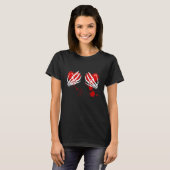 Skelethanden op bloedingen t-shirt (Voorkant volledig)