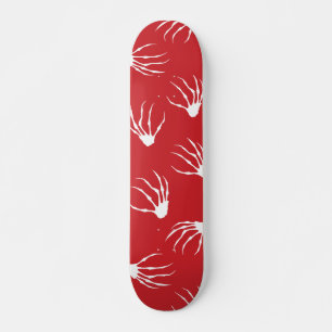 Skelethanden - Rood Skateboard