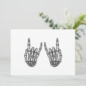 Skelethanden rots en rol kaart (Staand voorkant)