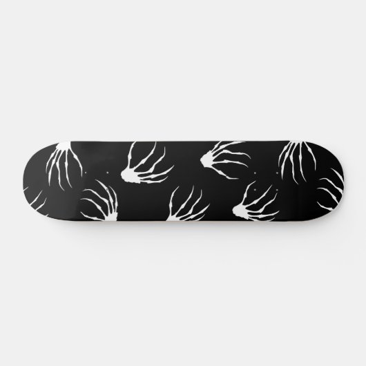 Skelethanden - zwart persoonlijk skateboard (Horizontaal)