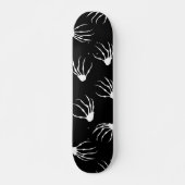 Skelethanden - zwart persoonlijk skateboard (Voorkant)