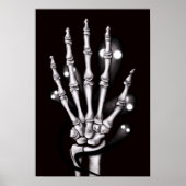 Skelethandje met kreukelige geesten Gothic Poster (Voorkant)