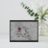 Skelethandje van liefde briefkaart (Staand voorkant)