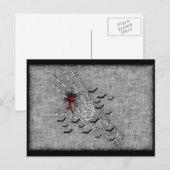 Skelethandje van liefde briefkaart (Voorkant / Achterkant)