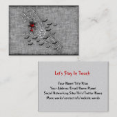 Skelethandje van liefde visitekaartje (Voorkant / Achterkant)