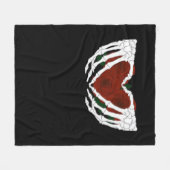 Skelethart Fleece Deken (Voorkant (Horizontaal))