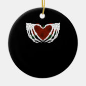Skelethart Keramisch Ornament (Voorkant)