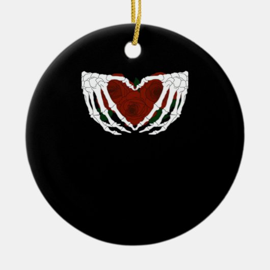 Skelethart Keramisch Ornament (Voorkant)