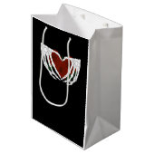 Skelethart Medium Cadeauzakje (Voorkant Gekanteld)