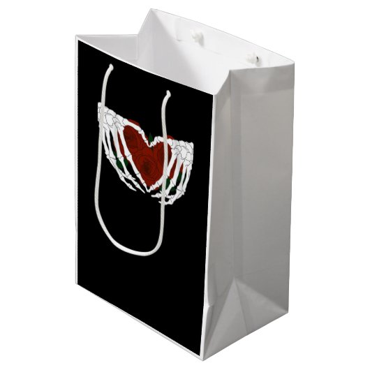 Skelethart Medium Cadeauzakje (Voorkant Gekanteld)