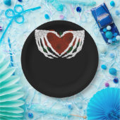 Skelethart Papieren Bordje (Feest)