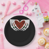 Skelethart Papieren Bordje (Feest)