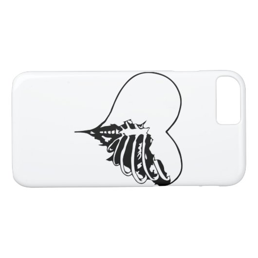 Skelethart - wit Case-Mate iPhone case (Achterkant (Horizontaal))