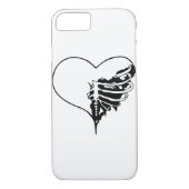 Skelethart - wit Case-Mate iPhone case (Achterkant)