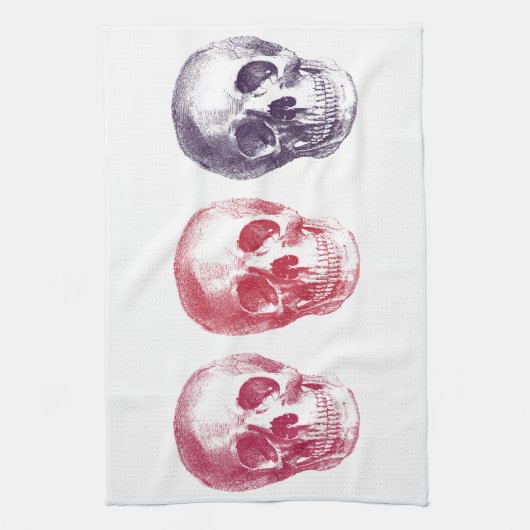 Skelethoofden Theedoek (Verticaal)