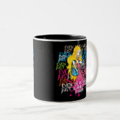 Skeletica's zelfs dode meisjes willen gewoon plezi tweekleurige koffiemok (Voorkant rechts)