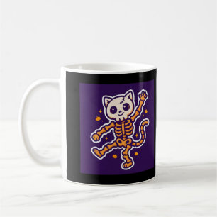 Skeletkat Dans Halloween Koffiemok